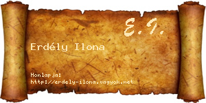 Erdély Ilona névjegykártya
